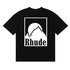 RHUDE Mountain Graphic Print T-Shirt - Black