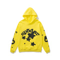 sp5der Arch Logo Star Graphic Pullover Hoodie Vibrant Yellow