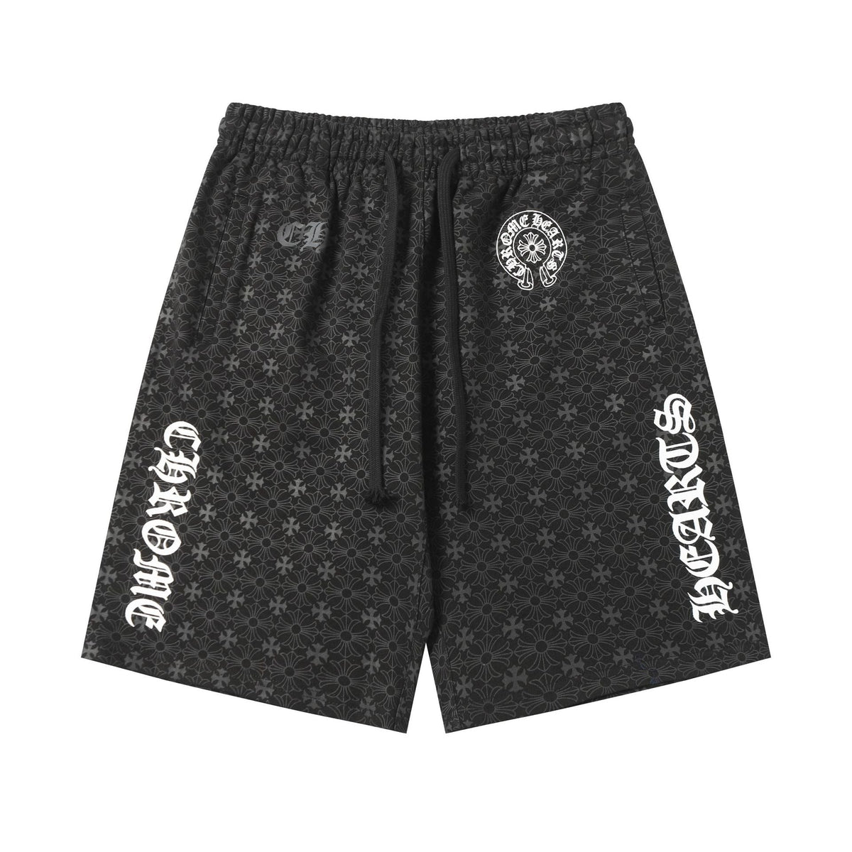 Chrome Hearts Black Monogram & Script Logo Sweatshorts