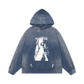 Enfants Riches Déprimés Acid-Wash Portrait Hoodie - Vintage Blue