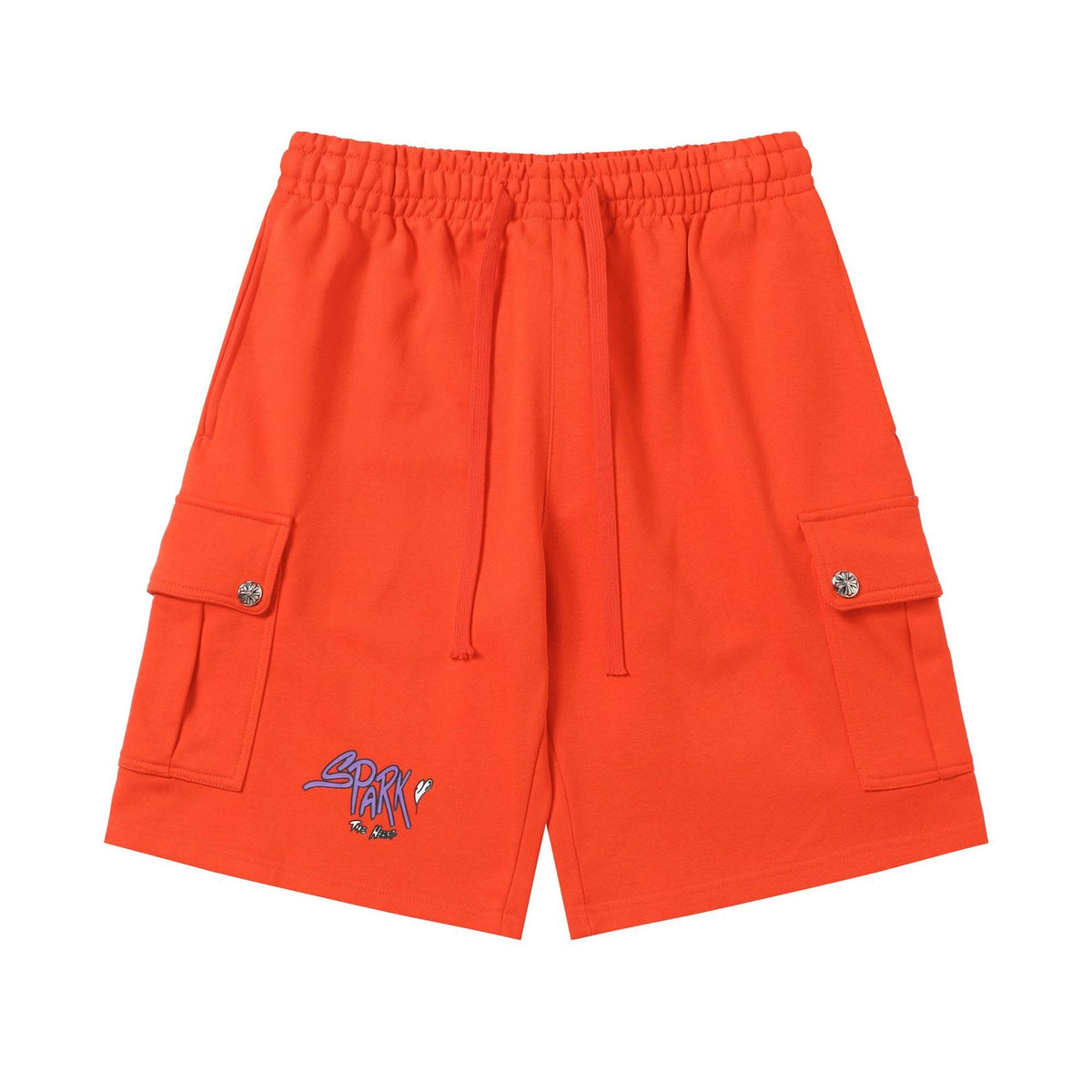 Chrome Hearts Bright Orange Cargo Graphic Sweatshorts