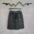 Chrome Hearts Black Heavy Wash Square Cross Patch Sweatshorts