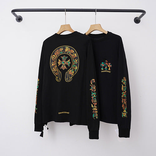 Chrome Hearts Multi-Print Horseshoe & Cross Long Sleeve (Black)