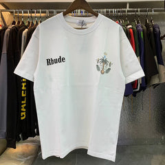 RHUDE Minimalist Logo & Crest Graphic T-Shirt - White