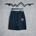 Chrome Hearts Black & Pink Cross Logo Sweatshorts