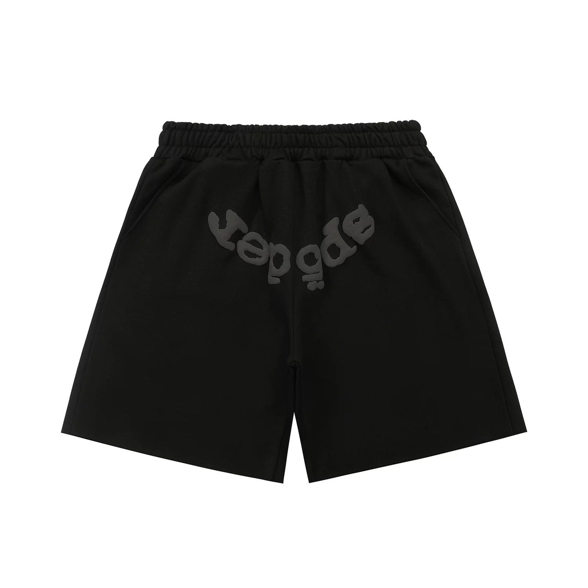 sp5der Rep Gods Puff Print Casual Sweat Shorts Black