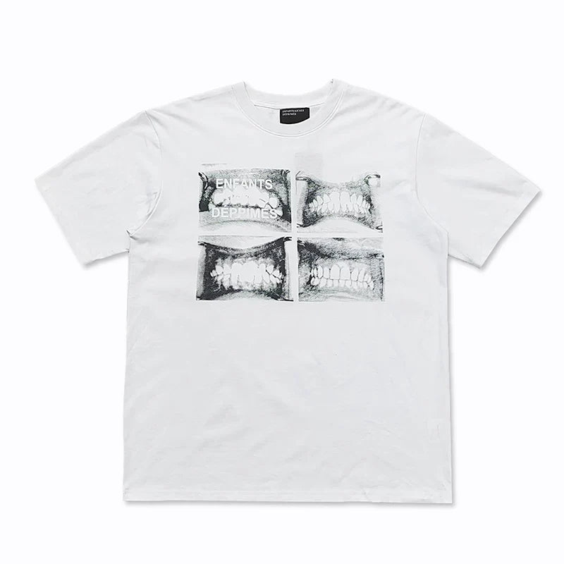 Enfants Riches Déprimés Four-Panel Teeth Graphic T-Shirt - White