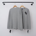 Chrome Hearts Cross Applique Henley Long Sleeve (Grey)