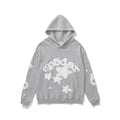 sp5der Bubble Arch Star Logo Pullover Hoodie Heather Grey