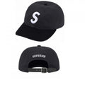Supreme Black S Logo 6-Panel Dad Hat