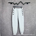 Chrome Hearts Side-Cross Applique Lounge Pants (Light Grey)