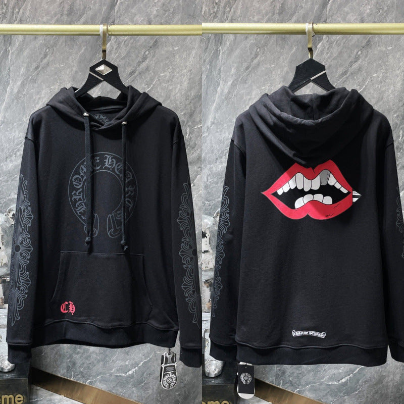 Chrome Hearts Red Lips Graphic Hoodie (Black)