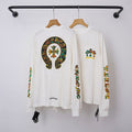 Chrome Hearts Multi-Print Horseshoe & Cross Long Sleeve (White)