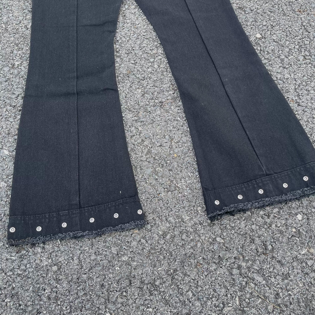 Enfants Riches Déprimés Studded Hem Flare Jeans - Dark Navy