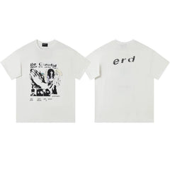 Enfants Riches Déprimés "Be Careful" Collage & Italic Back Logo T-Shirt - Cream