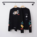 Chrome Hearts Graffiti Sticker Patch Multi-Graphic Long Sleeve (Black)