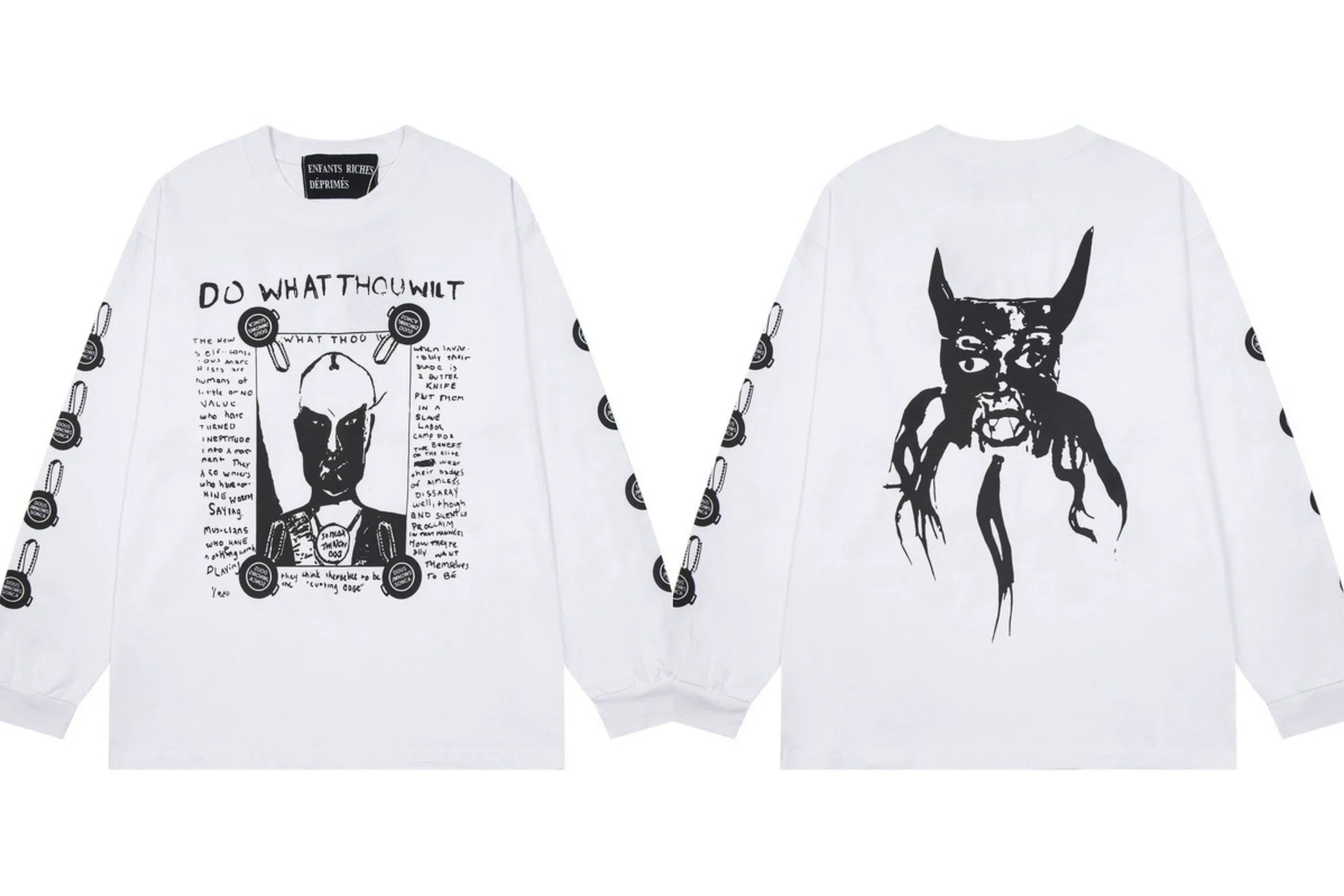 Enfants Riches Déprimés "Do What Thou Wilt" Long-Sleeve - White