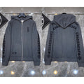 Chrome Hearts Gothic Letter Zip-Up Hoodie (Dark Grey)