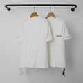 Chrome Hearts Red-Accented Sleeve & Horseshoe Short Sleeve T-Shirt (White)
