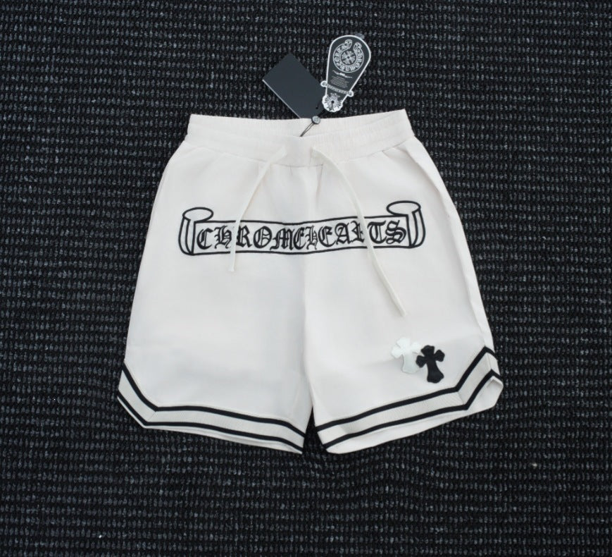 Chrome Hearts White Script Logo Athletic Shorts