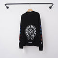 Chrome Hearts Multi-Color Sleeve Horseshoe & Cross Long Sleeve (Black)