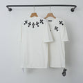 Chrome Hearts Collar Cross Print Short Sleeve T-Shirt (White)