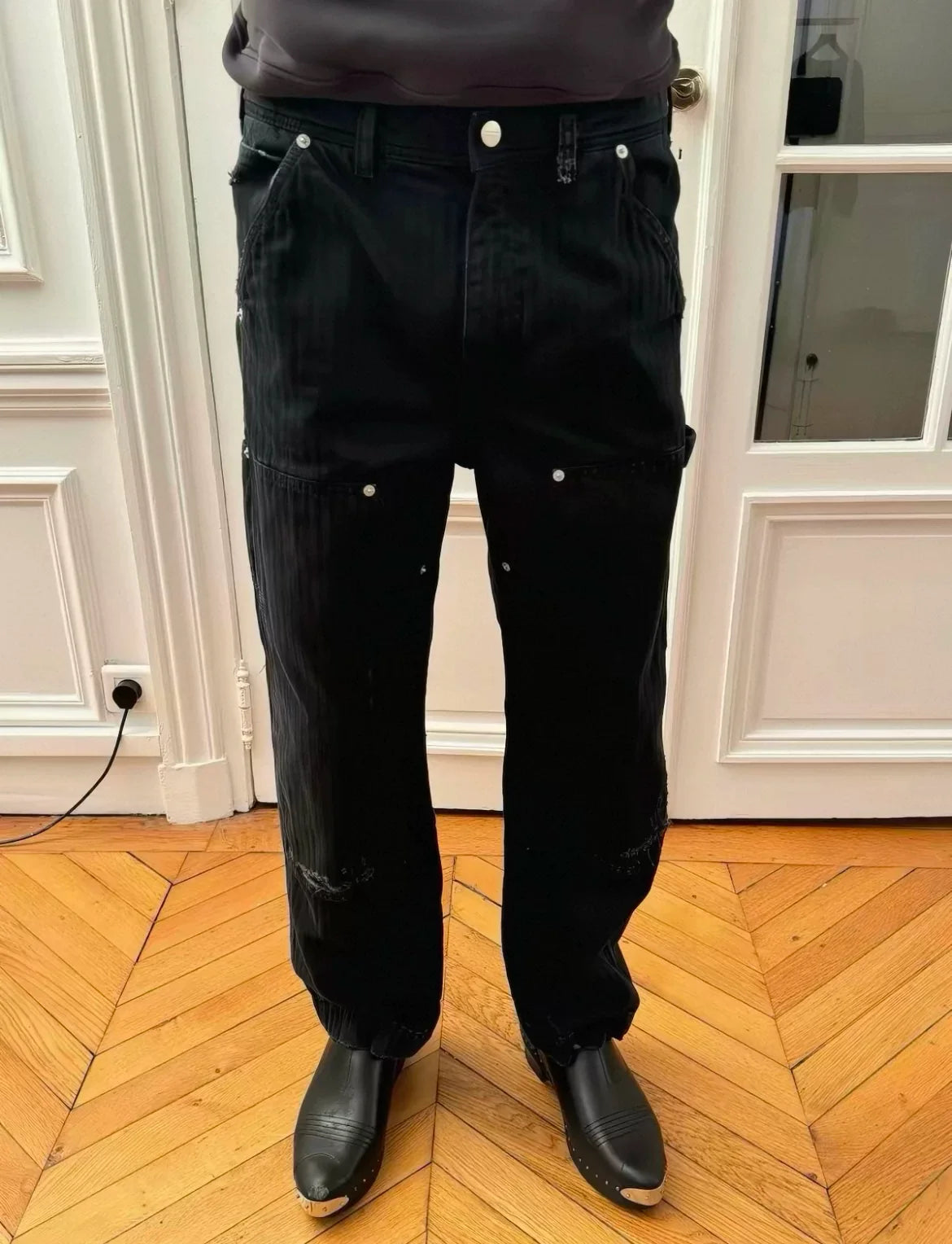 Enfants Riches Déprimés Heavy Distressed Carpenter Pants - Black