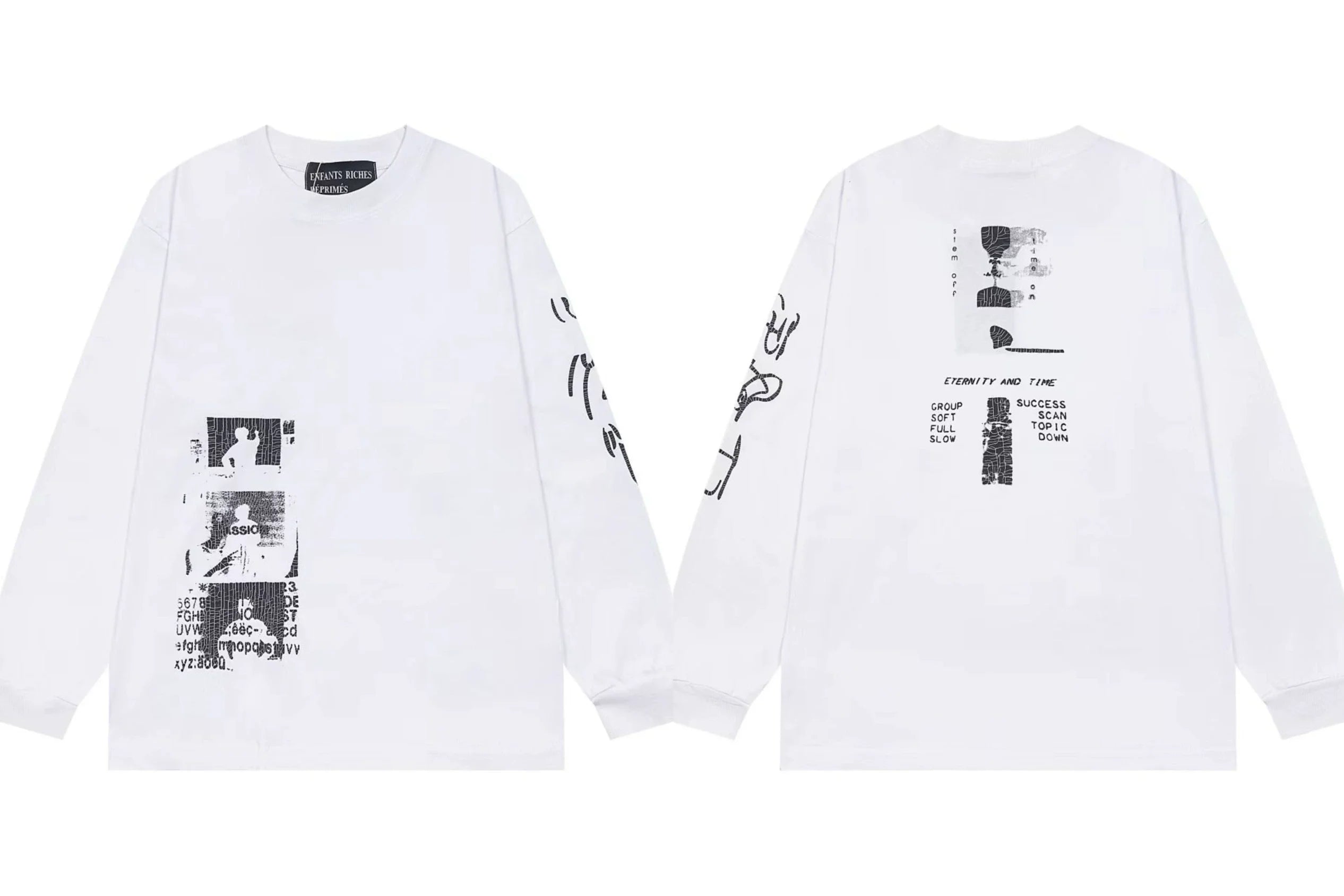 Enfants Riches Déprimés Sleeve Graphic Long-Sleeve - White