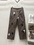 Chrome Hearts Contrast Cross Applique Denim Pants