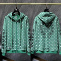 Chrome Hearts Monogram Horseshoe Zip-Up Hoodie (Green)