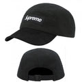 Supreme Black 5-Panel Box Logo Camp Cap with Plastic Buckle