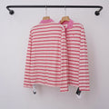 Chrome Hearts Fine Striped Long Sleeve Polo (Pink/White)