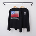 Chrome Hearts American Flag & Cross Graphic Long Sleeve (Black)