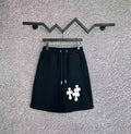 Chrome Hearts Black & White Cross Patch Sweatshorts