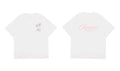 Represent Palm Tree & Cursive Script Graphic T-Shirt - White/Pink