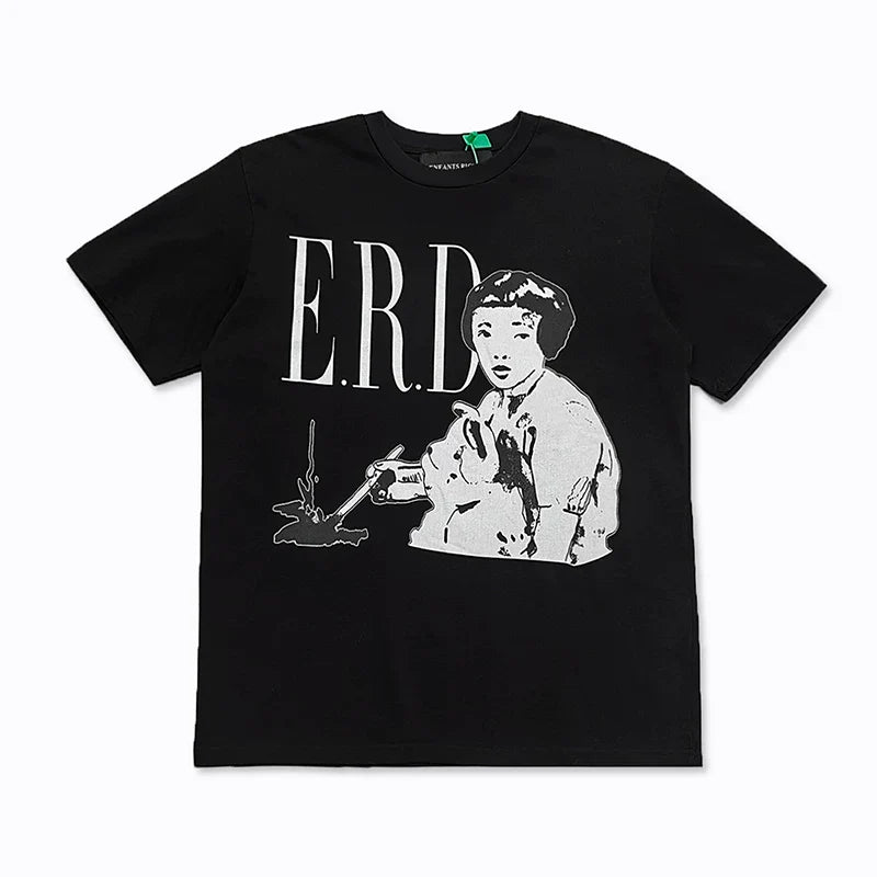 Enfants Riches Déprimés "E.R.D" Geisha Illustration T-Shirt - Black