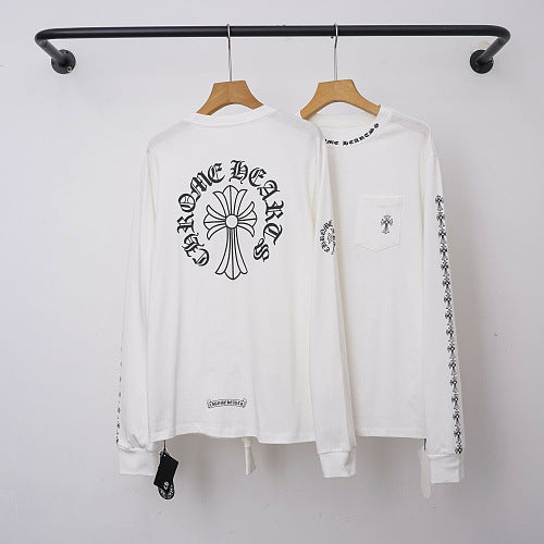 Chrome Hearts Circle Cross & Sleeve Emblem Long Sleeve (White)