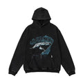 Represent Shark Graphic Heavyweight Hoodie - Vintage Black
