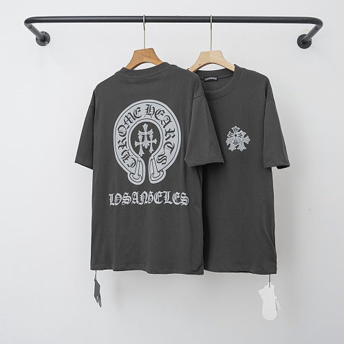 Chrome Hearts "LOS ANGELES" Specialty Gothic Horseshoe T-Shirt (Dark Grey)