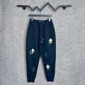 Chrome Hearts Multi-Cross Applique Lounge Pants (Navy Blue)