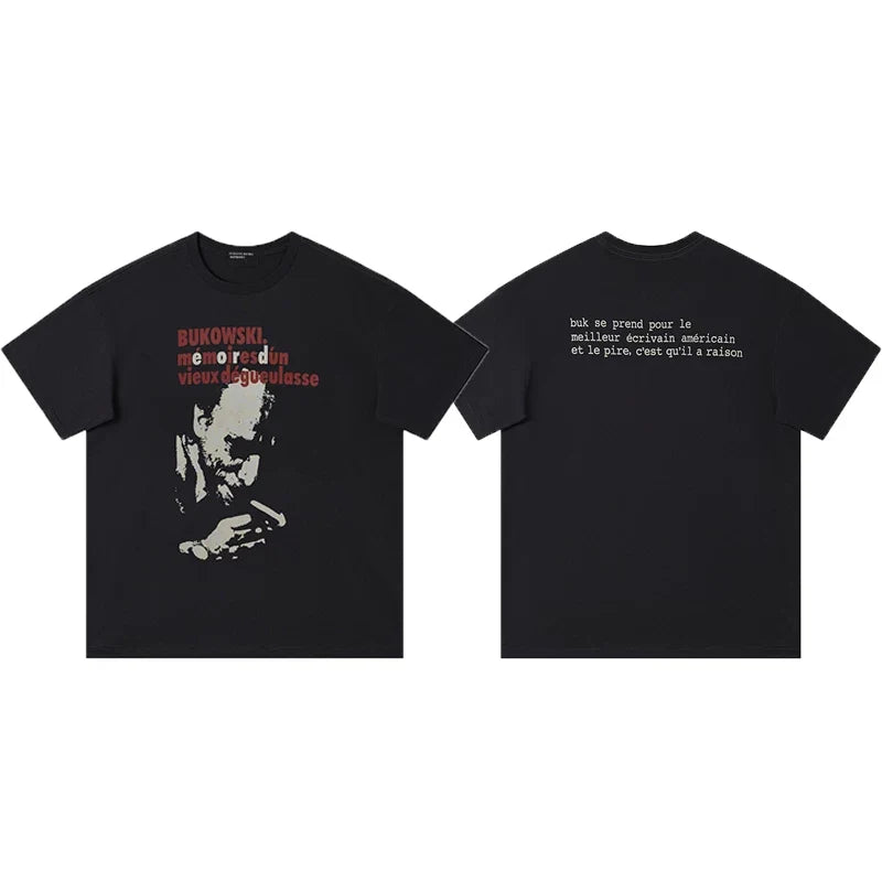 Enfants Riches Déprimés "Bukowski" Portrait T-Shirt - Black