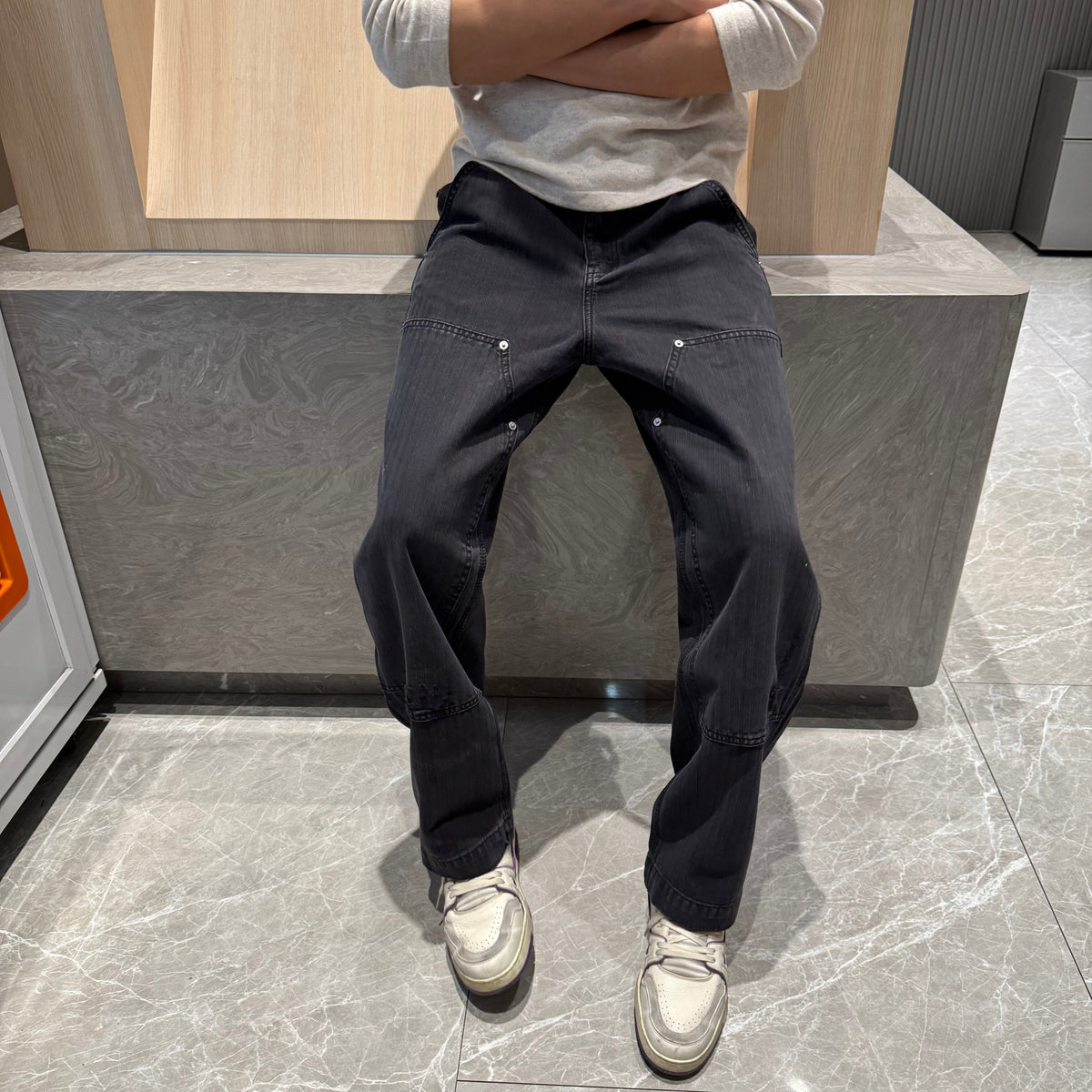 Enfants Riches Déprimés Utility Carpenter Pants - Washed Black