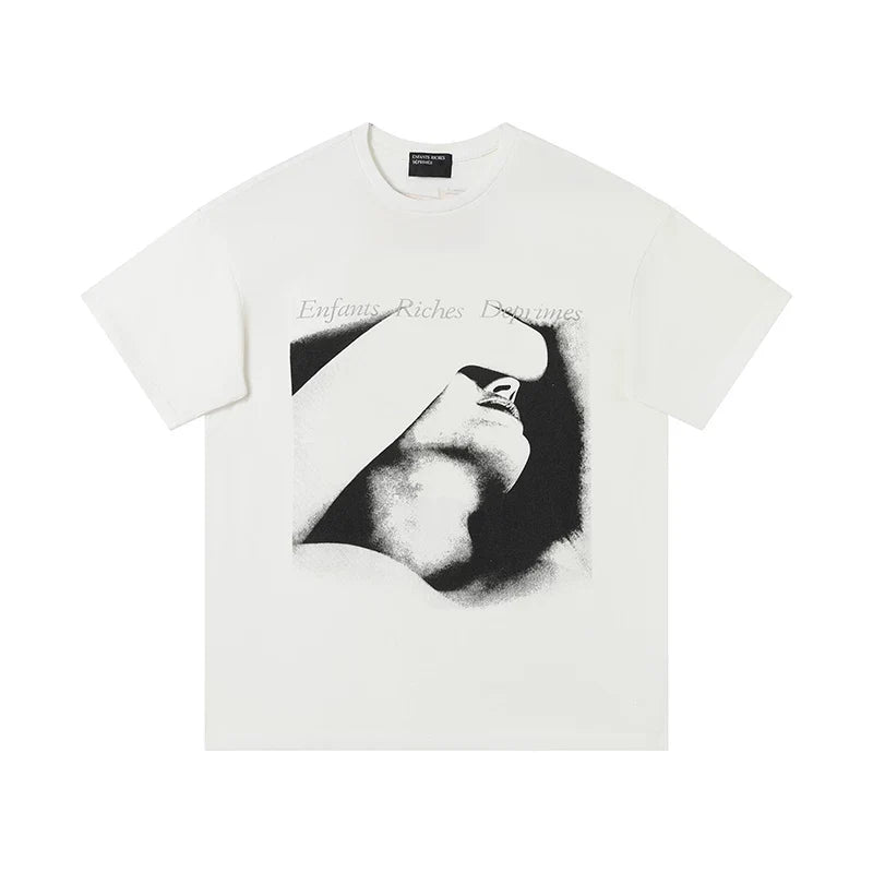 Enfants Riches Déprimés Blindfolded Portrait T-Shirt - Cream