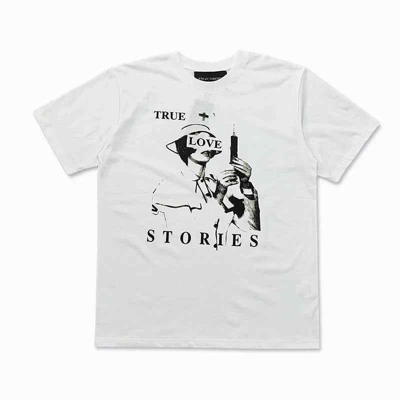Enfants Riches Déprimés "True Stories" Nurse Graphic T-Shirt - White