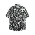 Chrome Hearts Black & White Monogram All-Over Print Short-Sleeve Shirt