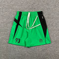 Represent Colorblock "93" Athletic Shorts - Green/Black