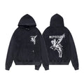 Represent Pegasus Graphic Heavyweight Hoodie - Vintage Washed Black