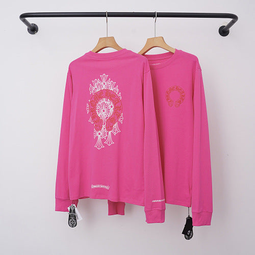 Chrome Hearts Floral Vine Cross Long Sleeve (Magenta)