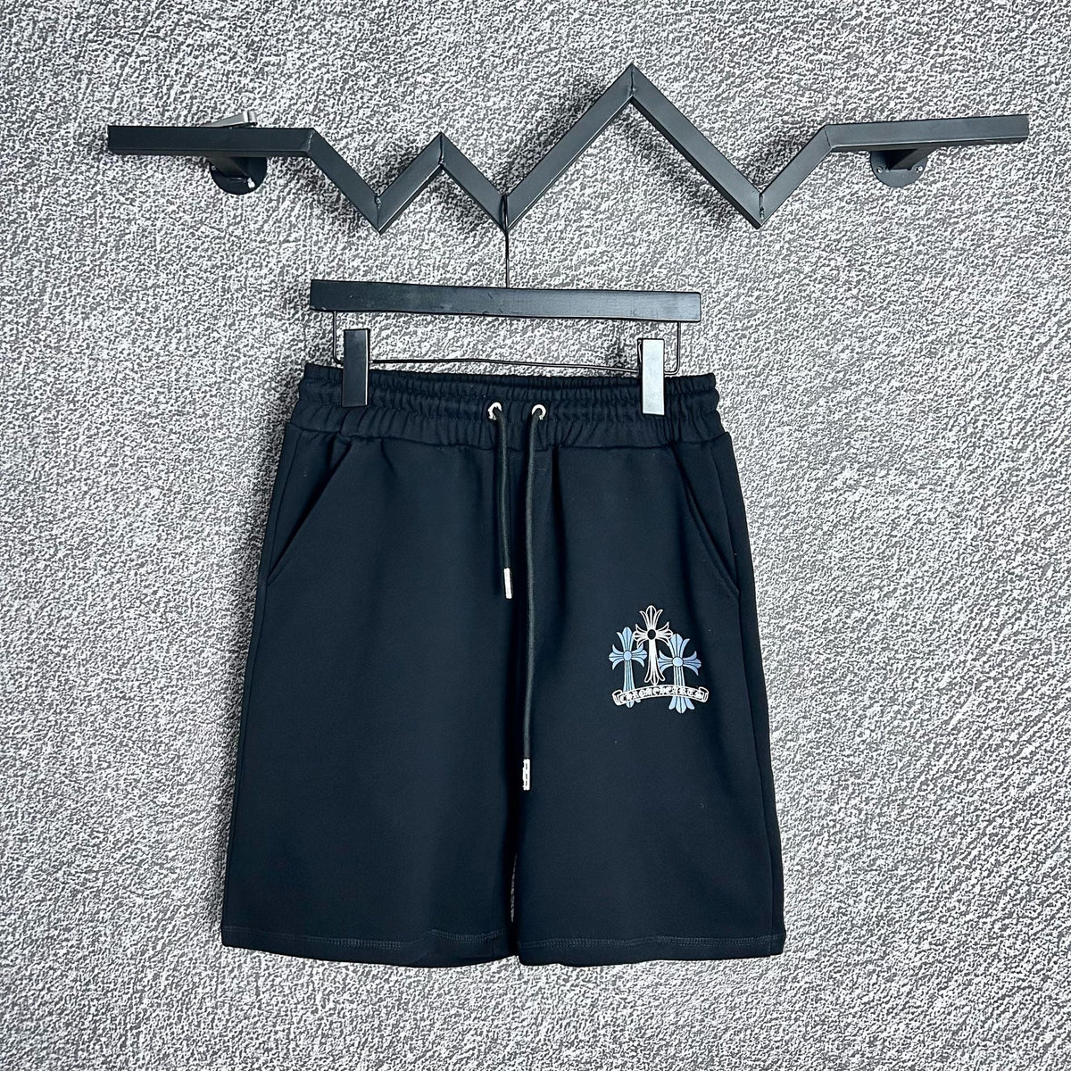 Chrome Hearts Black Multi-Cross & Logo Sweatshorts