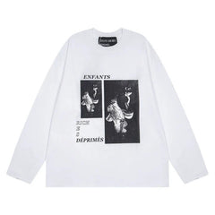 Enfants Riches Déprimés Dual Photo Panel Long-Sleeve - White